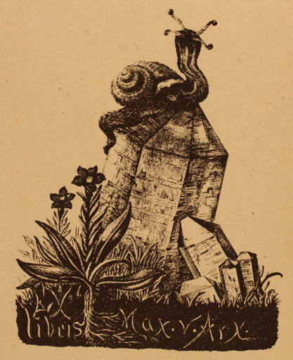 Exlibris by ? Unbekannt from Unknown for Max Arx - Fauna 
