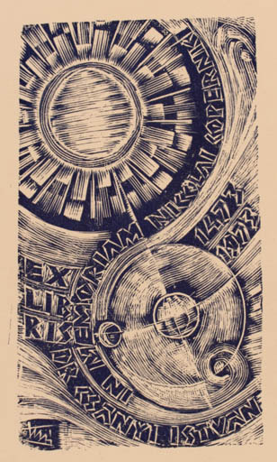 Exlibris by ? Unbekannt from Unknown for Dr. Istvan Csanyi - Cosmos 