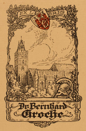 Exlibris by ? Unbekannt from Unknown for Dr. Bernhard Groche - Church 