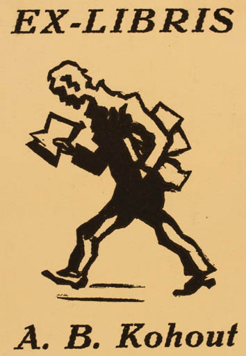 Exlibris by ? Unbekannt from Unknown for A. B. Kohout - Book Man 