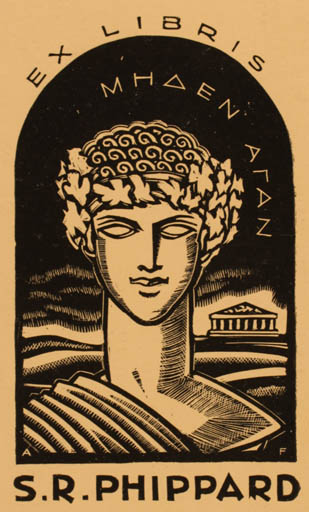 Exlibris by ? Unbekannt from Unknown for S. R. Phippard - Classical antiquity 
