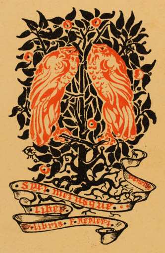 Exlibris by ? Unbekannt from Unknown for A. Repievi - Bird 
