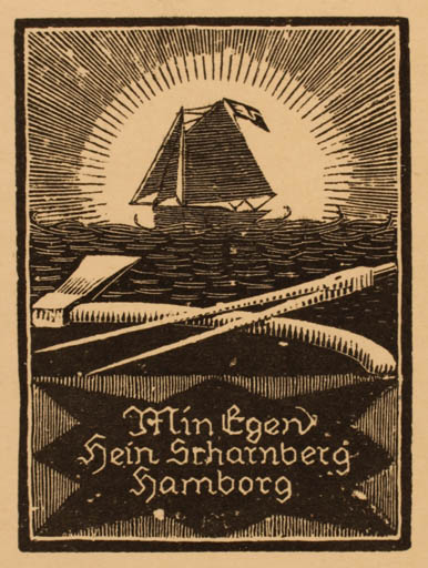 Exlibris by ? Unbekannt from Unknown for Hein Scharnberg - Ship/Boat 