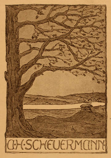 Exlibris by ? Unbekannt from Unknown for A. H. Scheuermann - Scenery/Landscape 