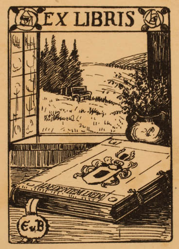 Exlibris by ? Unbekannt from Unknown for ? Unbekannt - Book Interior Scenery/Landscape 
