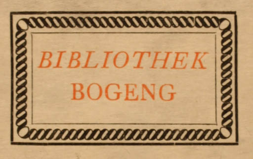 Exlibris by ? Unbekannt from Unknown for Bogeng Bibliothek - Text/Writing 