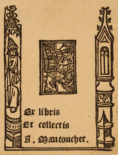 Exlibris by Gino Sabattini from Italy for A. Mautouchet - 