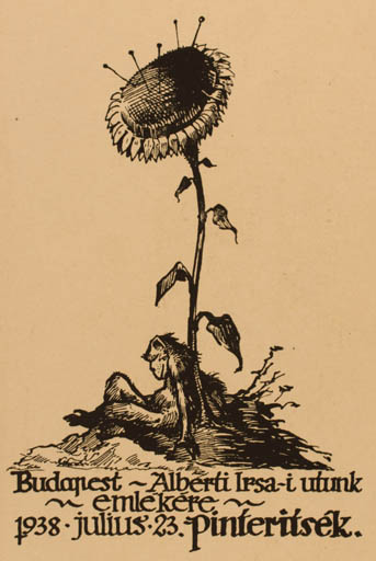 Exlibris by ? Unbekannt from Hungary for ? Pinteritsek - Flower 
