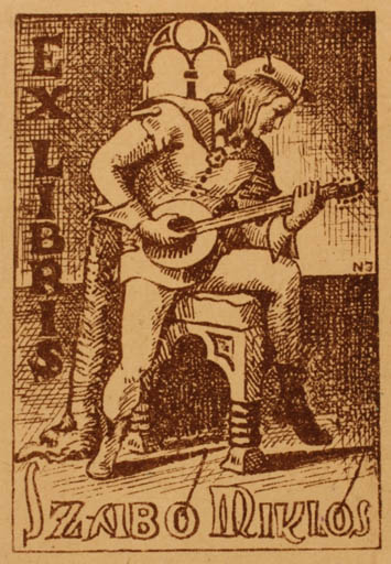 Exlibris by ? Unbekannt from Unknown for Miklos Szabo - Music 