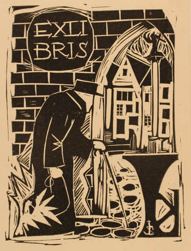Exlibris by ? Unbekannt from Unknown for ? Unbekannt - City Man 