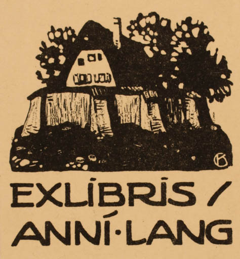 Exlibris by ? Unbekannt from Unknown for Anni Lang - Architecture 