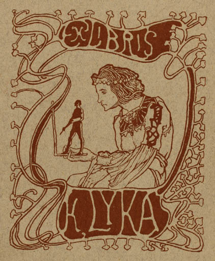 Exlibris by ? Unbekannt from Unknown for K. Lyka - Jugend Woman 