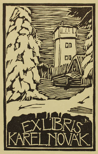 Exlibris by ? Unbekannt from Unknown for Ph. Mr. Karel Novak - Scenery/Landscape 