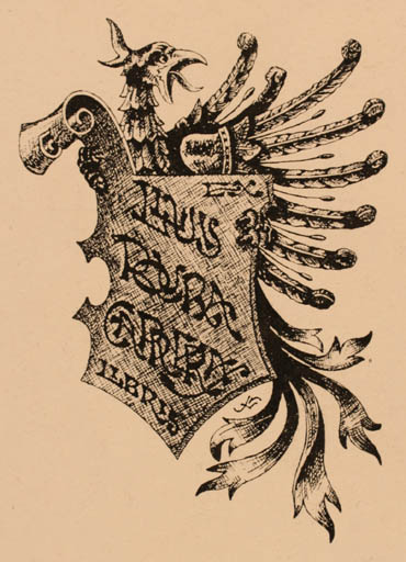 Exlibris by ? Unbekannt from Unknown for C. Rouba - Heraldry 