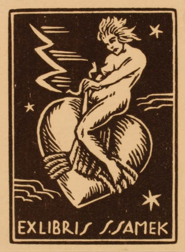 Exlibris by ? Unbekannt from Unknown for S. Samek - Woman 