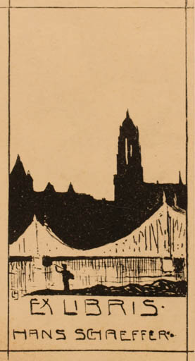 Exlibris by ? Unbekannt from Unknown for Hans Schaeffer - City 