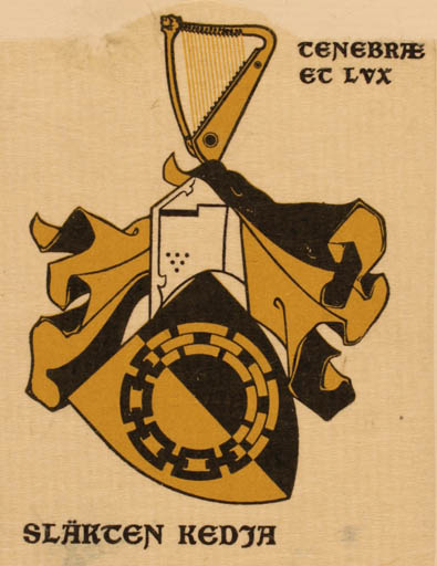 Exlibris by ? Unbekannt from Unknown for Släkcen Kedja - Heraldry Music 