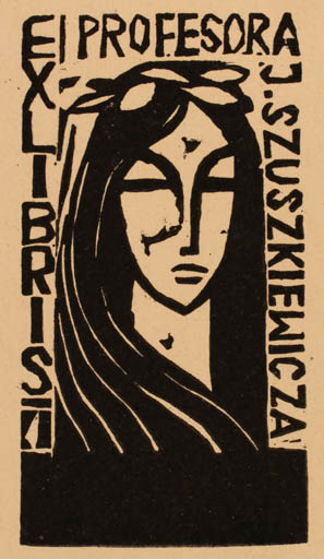 Exlibris by Jan Olszak from Poland for Jozef Szuszkiewicz - Portrait 