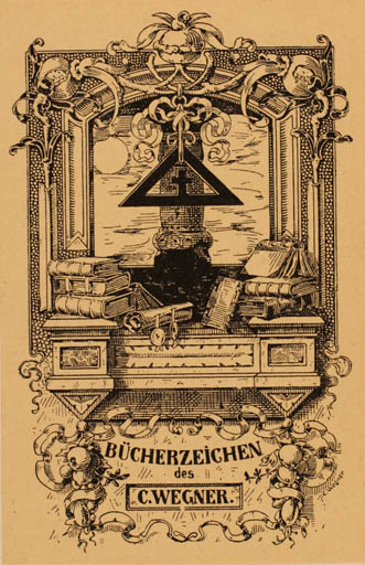 Exlibris by C. Wegner from Unknown for C. Wegner - Book Interior 