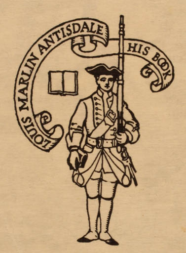 Exlibris by ? Unbekannt from Unknown for Louis Marlin Antisdale - Military/War 