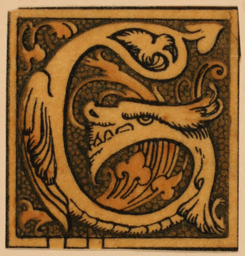 Exlibris by ? Unbekannt from Unknown for ? G. - Monogram Text/Writing 