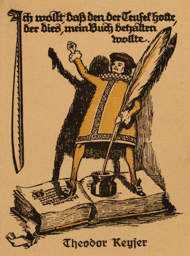 Exlibris by ? Unbekannt from Unknown for Theodor Keyser - Book 