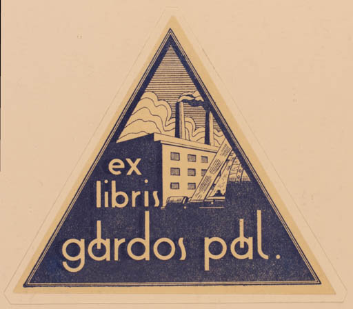 Exlibris by ? Unbekannt from Unknown for Gardos Pal - Working 