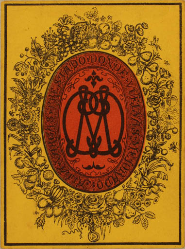 Exlibris by Josef Lonkotca from Unknown for ? M. W. - Flora Monogram Text/Writing 
