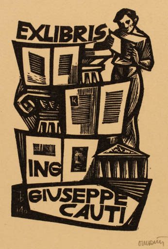 Exlibris by ? Unbekannt from Unknown for Giuseppe Cauti - 