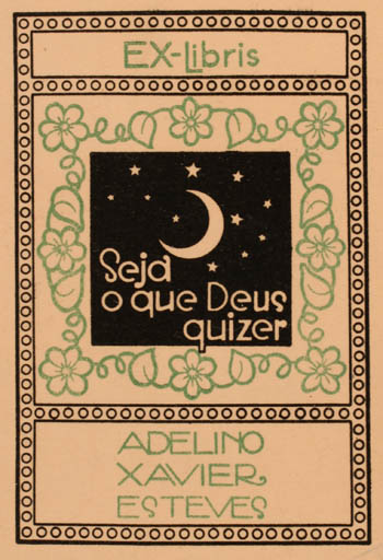 Exlibris by ? Unbekannt from Unknown for Adelino Xavier Esteves - 