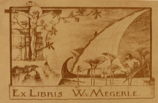 Exlibris by ? Unbekannt from Unknown for W. Megerle - Religion 