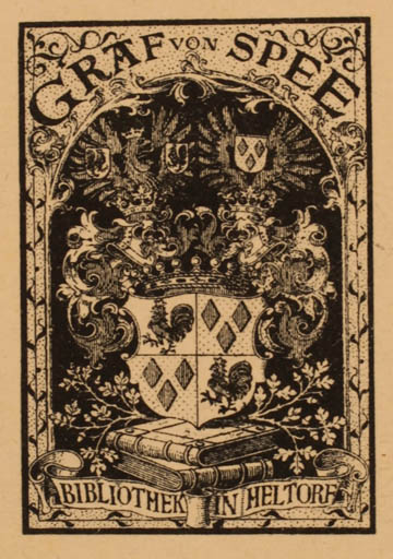 Exlibris by ? Unbekannt from Germany for Graf von Spee - Heraldry 
