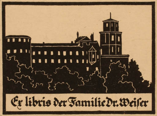 Exlibris by ? Unbekannt from Unknown for Familie Dr. Weiser - Architecture 