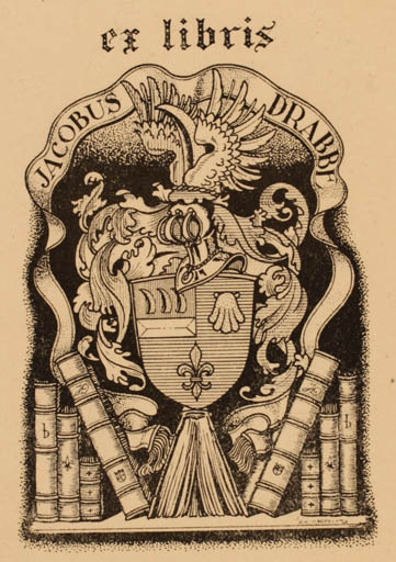 Exlibris by Aug. v. Agdelyng from Unknown for Jacobus Drabbe - Book Heraldry 