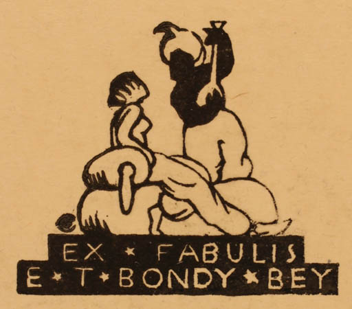 Exlibris by Oskar Zaborsky from Unknown for E. T. Bondy Bey - 