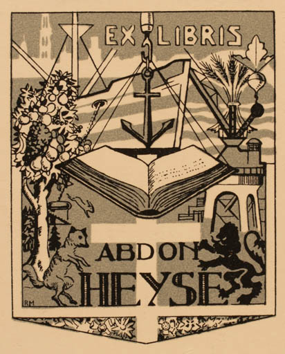 Exlibris by ? Unbekannt from Unknown for Abdon Heyse - Book Maritime 