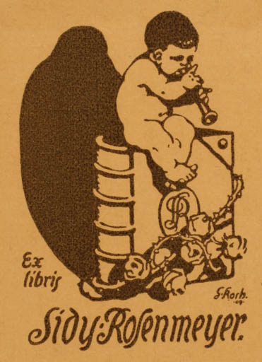 Exlibris by G Korh from Unknown for Sidy Rosenmeyer - Child Book Music 