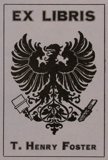 Exlibris by ? Unbekannt from Unknown for T. Henry Foster - Bird 