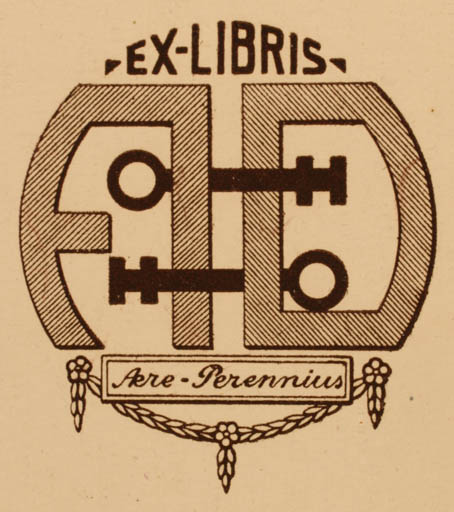 Exlibris by ? Unbekannt from Unknown for Aere Perrenius - Text/Writing 
