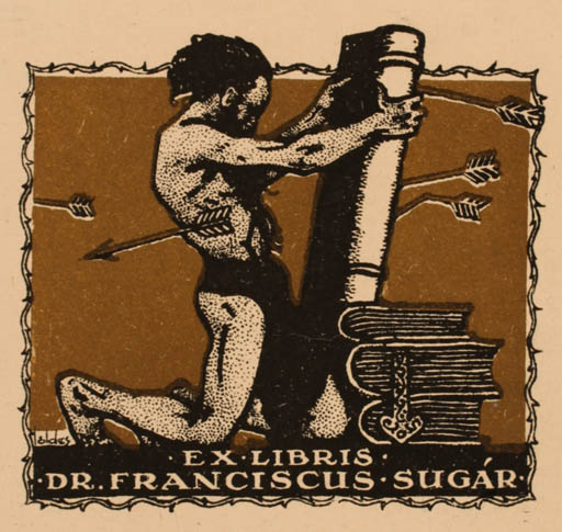 Exlibris by ? Unbekannt from Unknown for Dr. Franciscus Sugar - Book Drama Man 