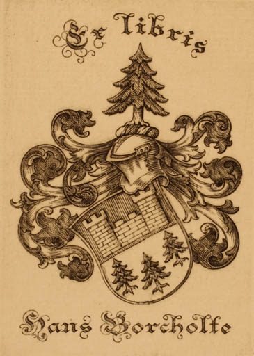 Exlibris by ? Unbekannt from Unknown for Hans Borcholte - Heraldry 