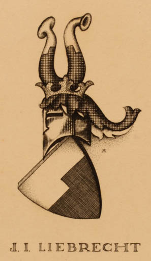 Exlibris by ? Unbekannt from Unknown for J. I. Liebrecht - Heraldry 