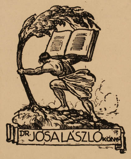 Exlibris by ? Unbekannt from Hungary for Laszlo Josa - Book Jugend Man 