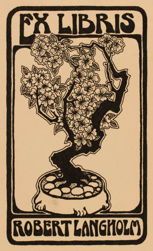 Exlibris by ? Unbekannt from Unknown for Robert Langholm - Flora Jugend 