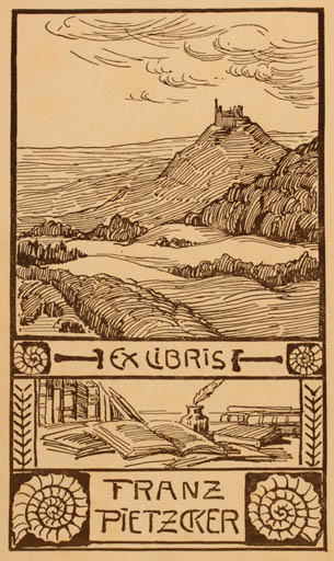 Exlibris by ? Unbekannt from Unknown for Franz Pietzcker - Scenery/Landscape 