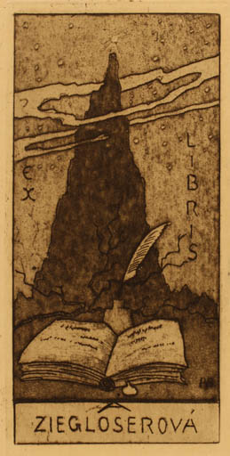 Exlibris by ? Unbekannt from Unknown for ? Ziegloserova - Mountain Book 