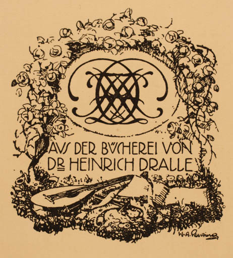 Exlibris by ? Unbekannt from Unknown for Dr. Heinrich Dralle - Book Music 