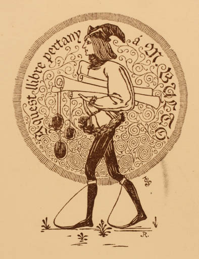 Exlibris by ? Unbekannt from Unknown for M. Bulto - Man 