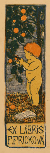 Exlibris by ? Unbekannt from Unknown for F. Frickova - Child 