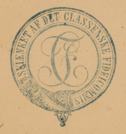Exlibris by ? Unbekannt from Unknown for ? Classenske Fideicommis - Monogram 